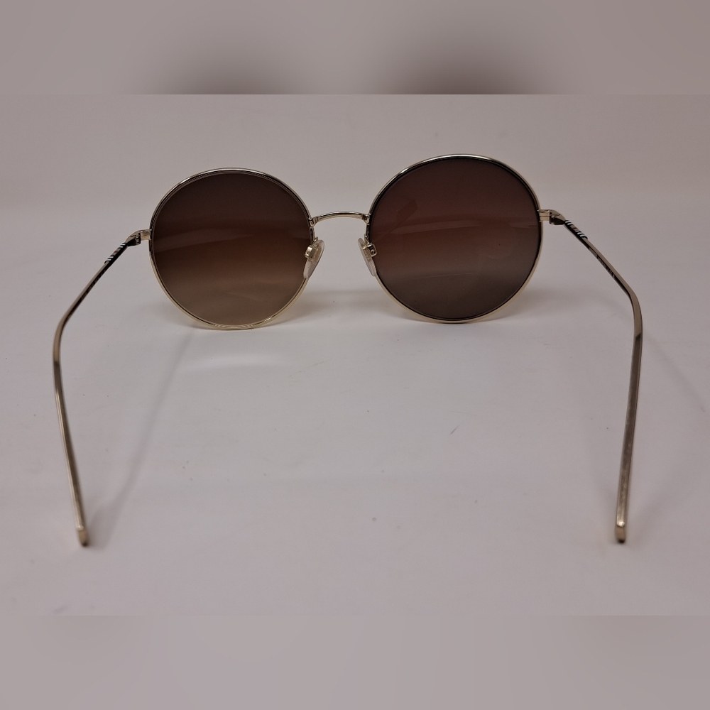 NWT Burberry Sunglasses Frames Only Round Gold Metal Full B3132 58-19-140 - Picture 7 of 14